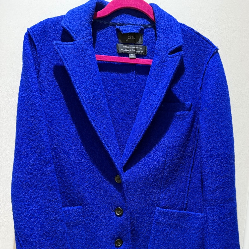 J.Crew Italian Boiled Wool Coat Women's Sz 4 Petite
